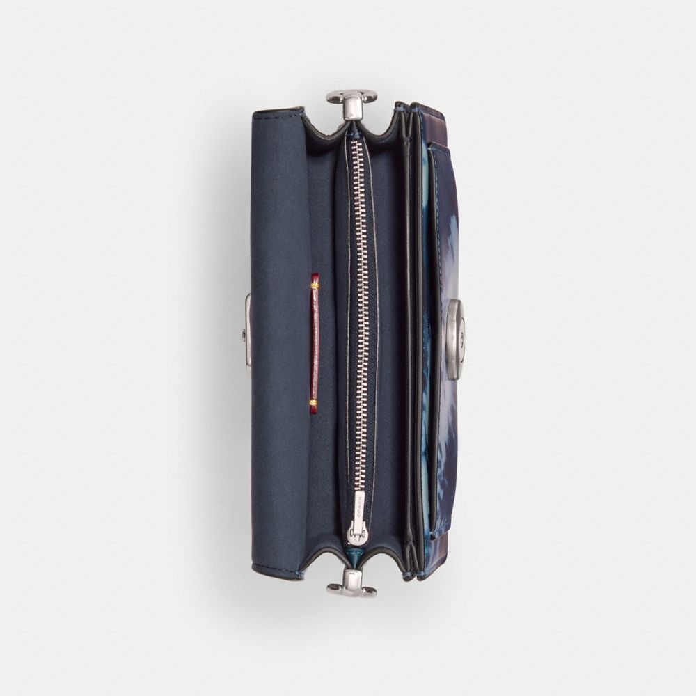 Coach Tabby Shoulder Bag 20 With Tie Dye Print Leather/Silver/Midnight Navy | COH865363