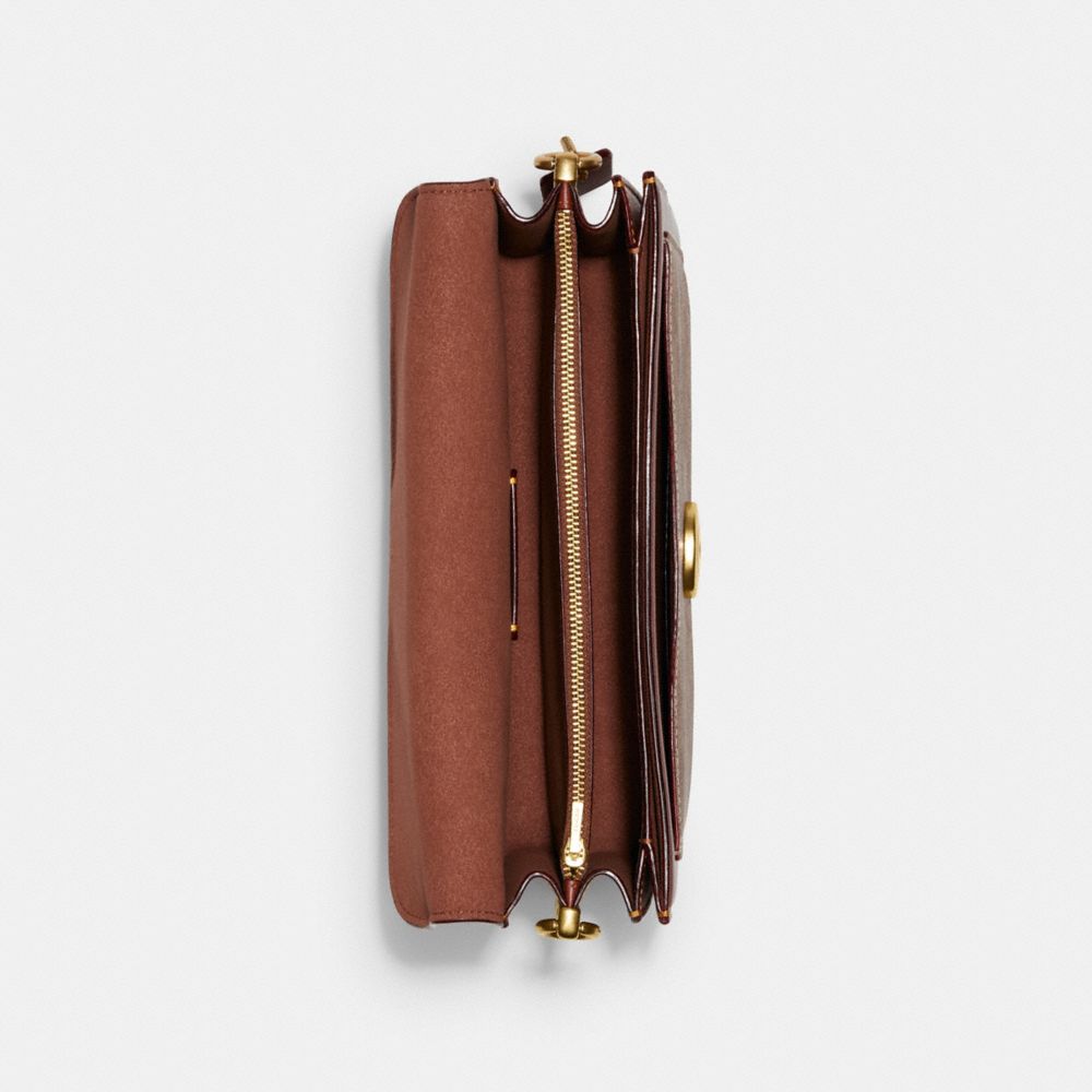 Coach Tabby Shoulder Bag 26 In Signature Canvas Brass/Tan/Rust | COH864895