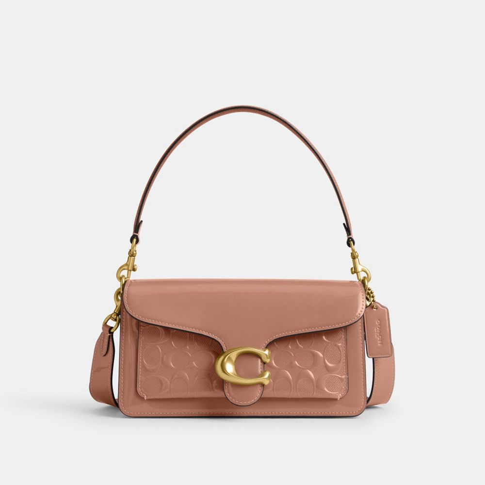 Coach Tabby Shoulder Bag 26 In Signature Leather Brass/Cappuccino | COH865328