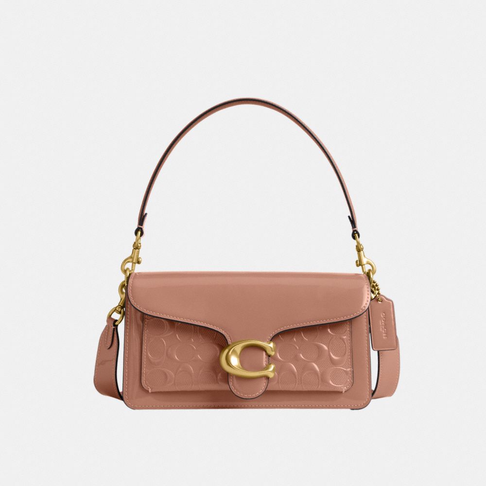 Coach Tabby Shoulder Bag 26 In Signature Leather Brass/Cappuccino | COH865328