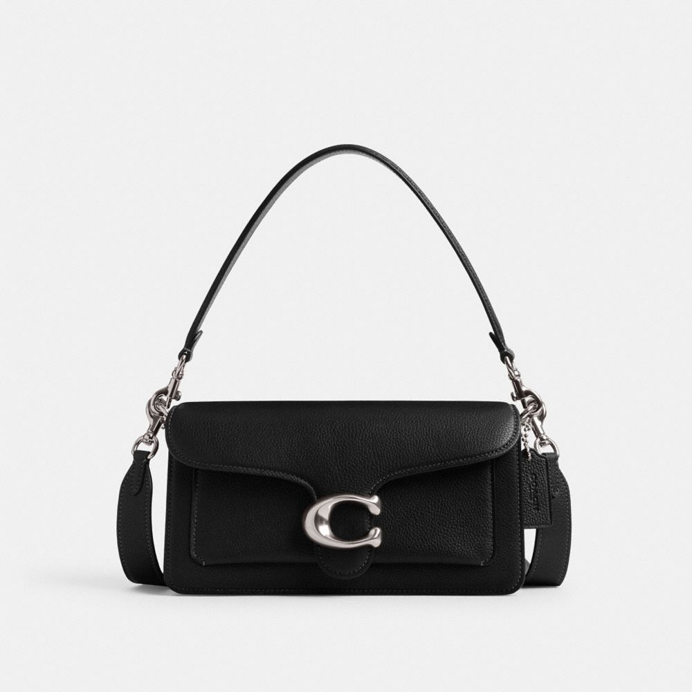 Coach Tabby Shoulder Bag 26 Refined Pebble Leather/Silver/Black | COH864761