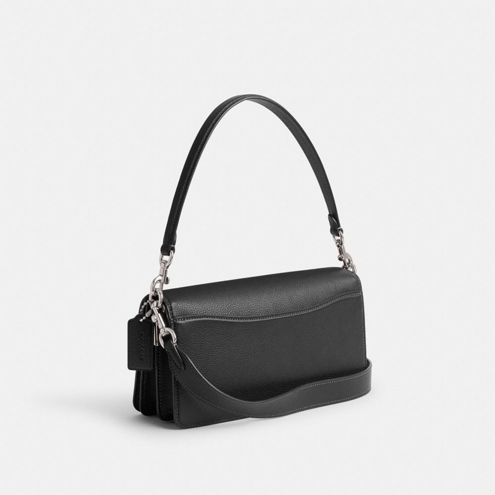 Coach Tabby Shoulder Bag 26 Refined Pebble Leather/Silver/Black | COH864761