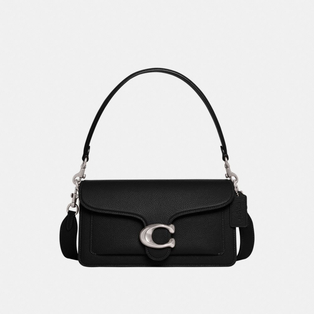Coach Tabby Shoulder Bag 26 Refined Pebble Leather/Silver/Black | COH864761