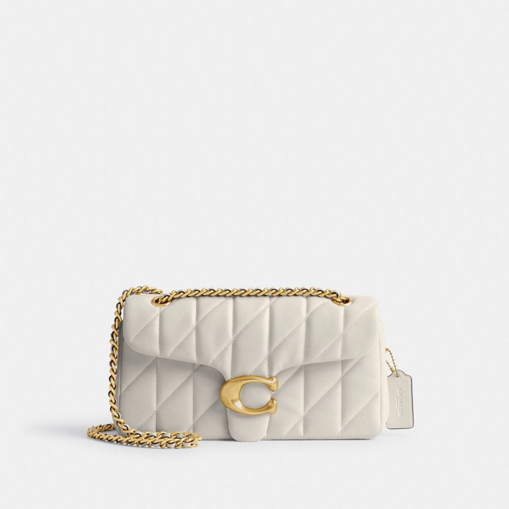 Coach Tabby Shoulder Bag 26 With Quilting Nappa Leather/Brass/Chalk | COH865253