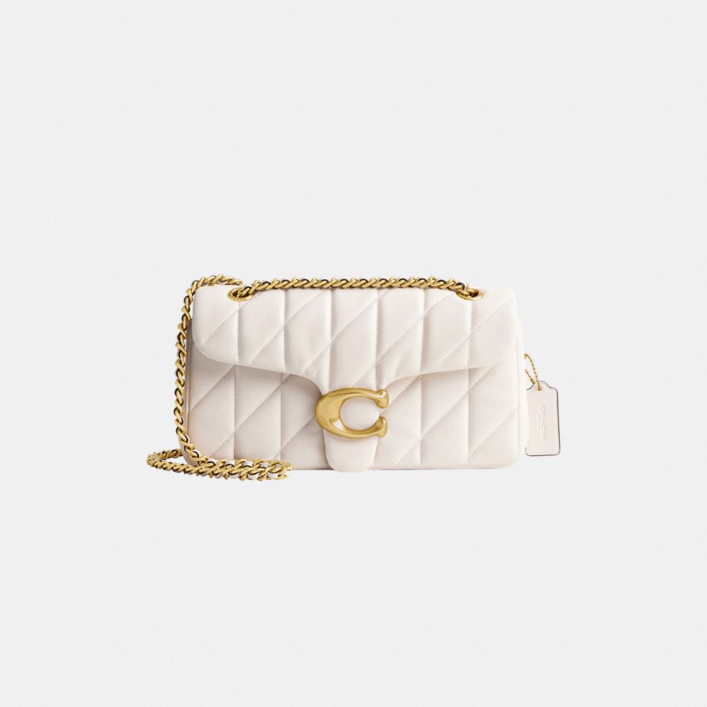 Coach Tabby Shoulder Bag 26 With Quilting Nappa Leather/Brass/Chalk | COH865253