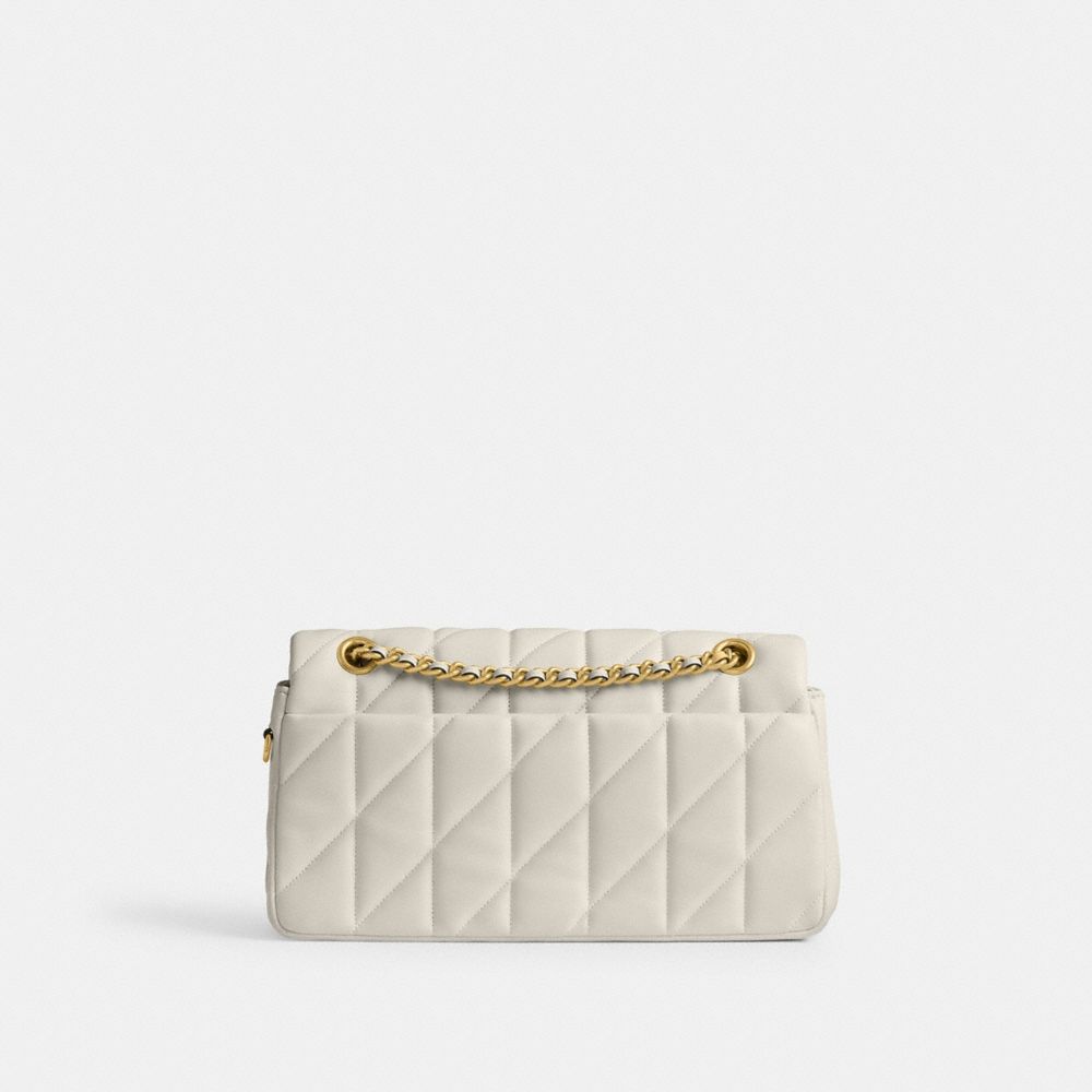 Coach Tabby Shoulder Bag 26 With Quilting Nappa Leather/Brass/Chalk | COH864799
