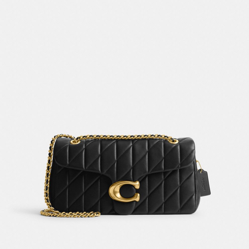 Coach Tabby Shoulder Bag 33 With Quilting Nappa Leather/Brass/Black | COH865292