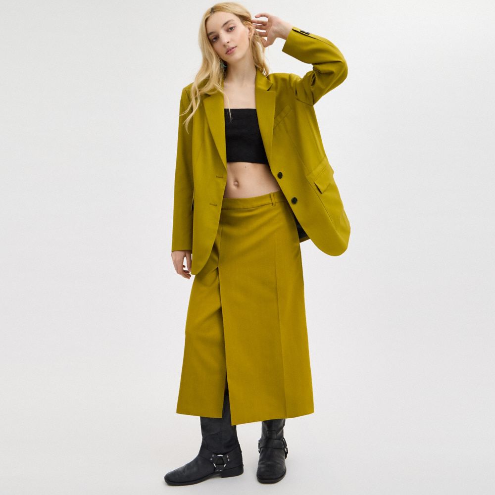 Coach Tailored Blazer Green | COH865935