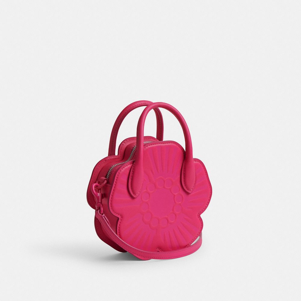 Coach Tea Rose Bag Silver/Dragonfruit | COH865381