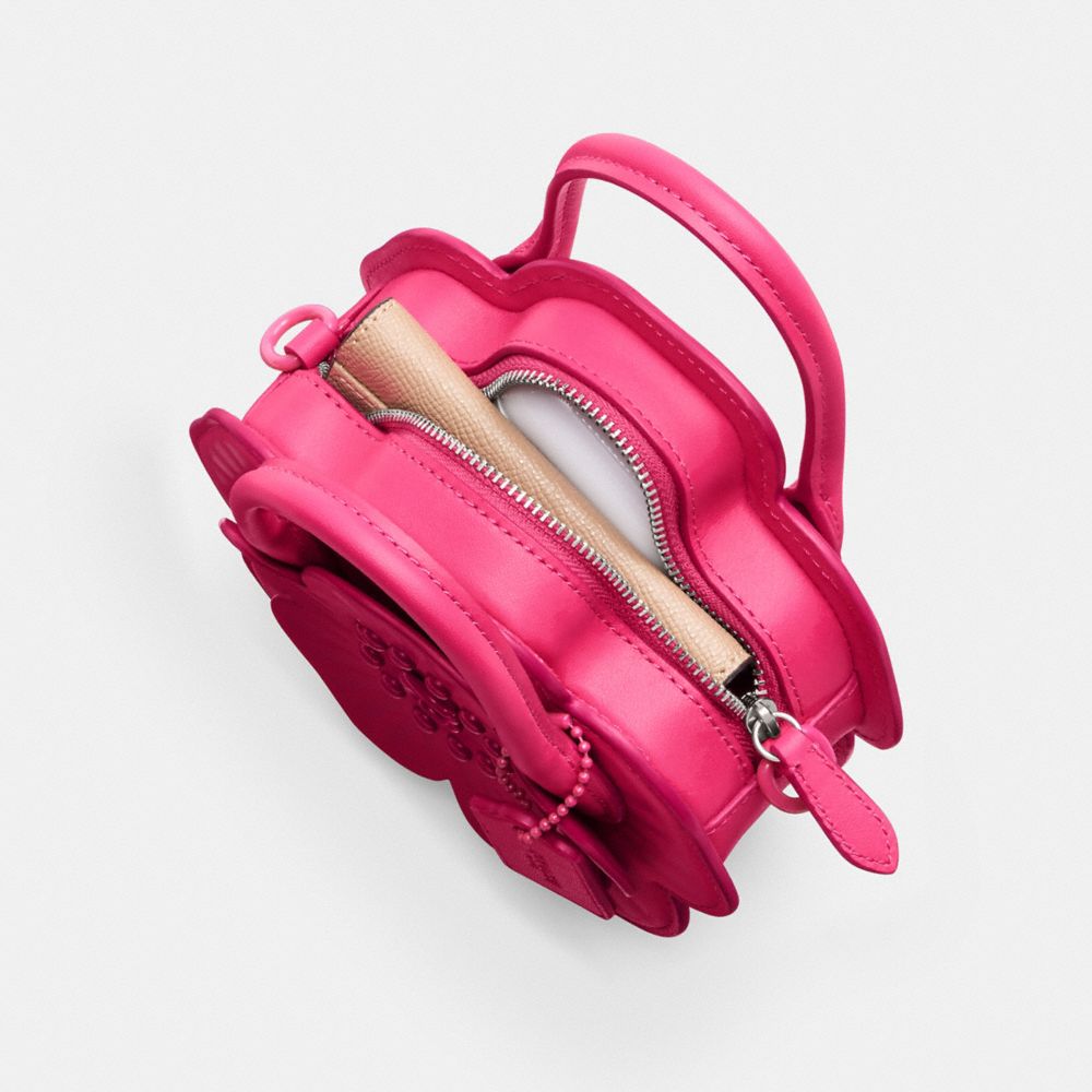 Coach Tea Rose Bag Silver/Dragonfruit | COH865381