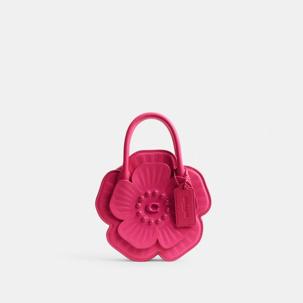 Coach Tea Rose Bag Silver/Dragonfruit | COH865381