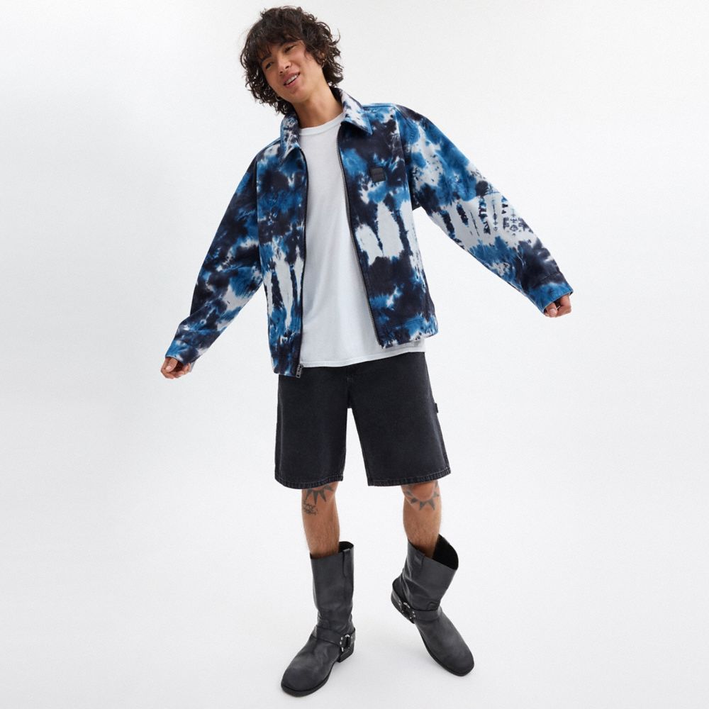 Coach Tie Dye Lightweight Jacket In Regenerative Cotton Navy | COH866879