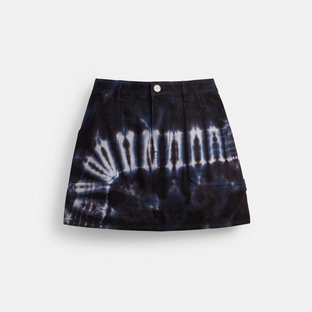 Coach Tie Dye Painter Skirt In Organic Cotton Blue Multi | COH866044