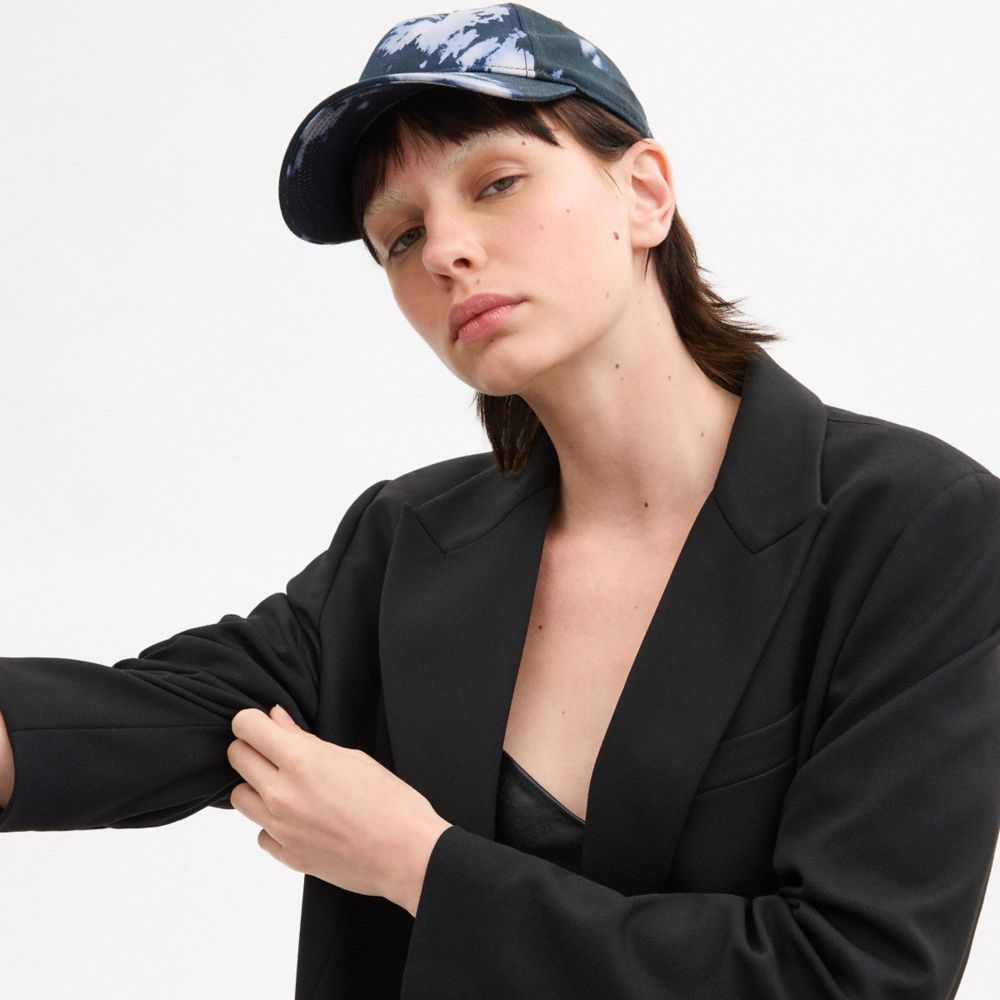 Coach Tie Dye Print Baseball Hat Blue | COH866425