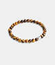 Coach Tiger’s Eye Beaded Bracelet Silver/Brown | COH867031