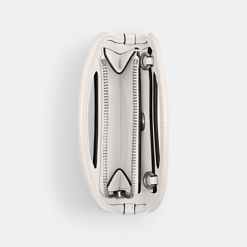 Coach Top Handle Card Case Silver/Chalk | COH865537