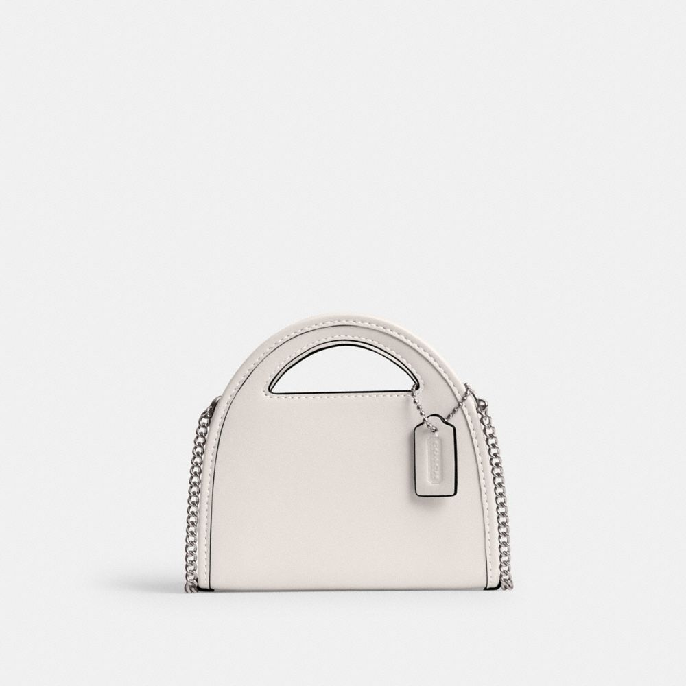 Coach Top Handle Card Case Silver/Chalk | COH865537
