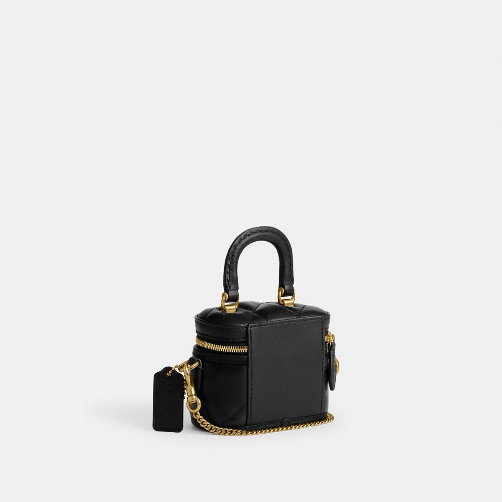 Coach Trail Crossbody Bag 12 With Pillow Quilting Nappa Leather/Brass/Black | COH865261