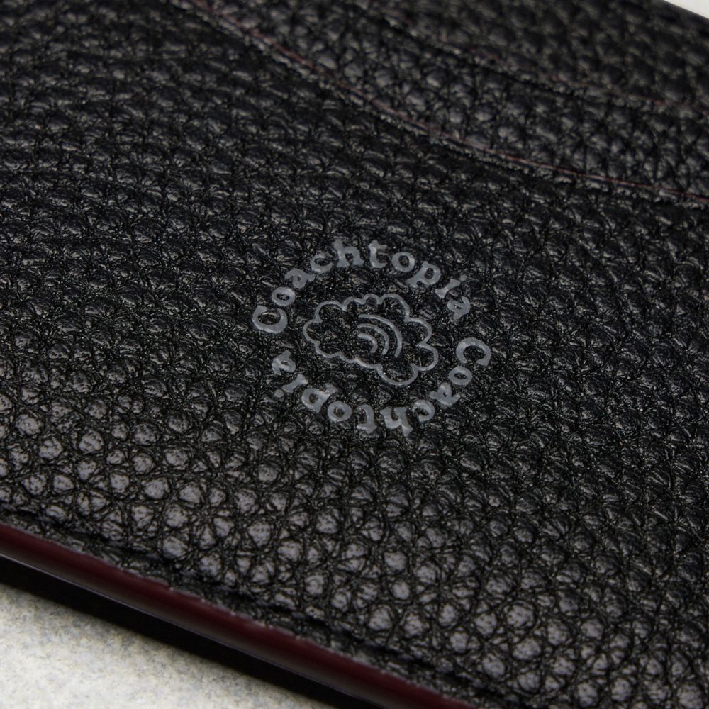 Coach Wavy Card Case Coachtopia Leather/Black | COH865708