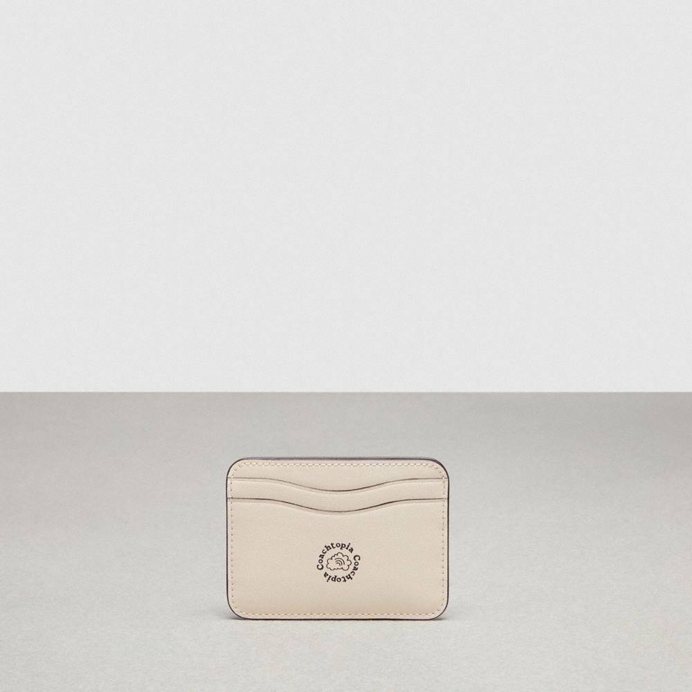 Coach Wavy Card Case In Coachtopia Leather With Cherry Print Coachtopia Leather/Black/Cloud Multi | COH865600