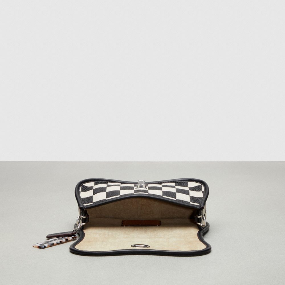 Coach Wavy Dinky Bag In Patchwork Checkerboard Upcrafted Leather Upcrafted Leather™/Black/Chalk | COH865385