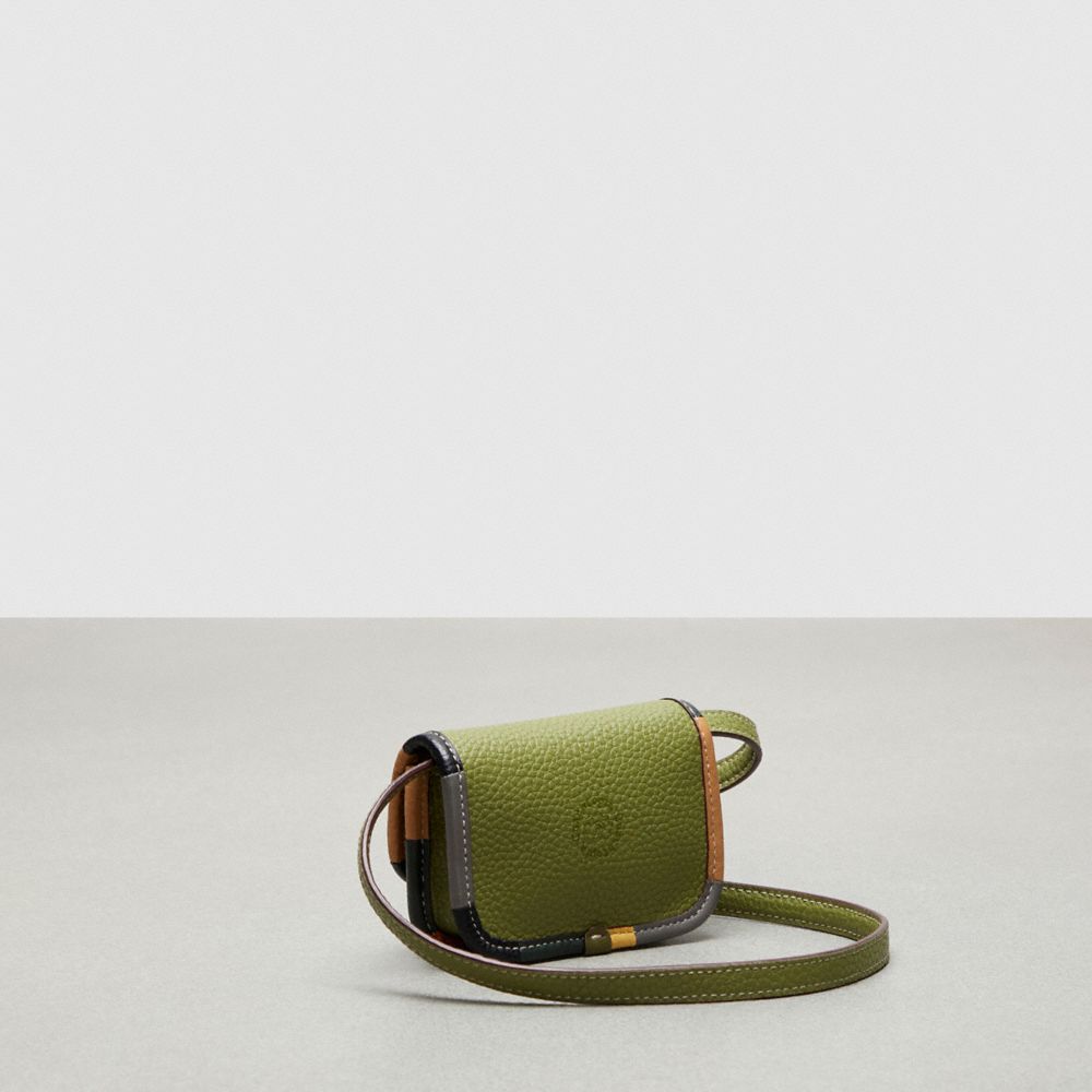 Coach Wavy Wallet With Colorful Binding In Upcrafted Leather Coachtopia Leather/Olive Green Multi | COH865557