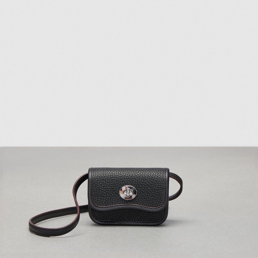 Coach Wavy Wallet With Crossbody Strap Coachtopia Leather/Black | COH865592