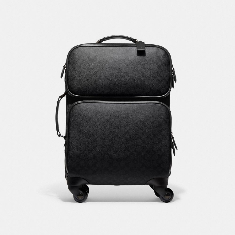 Coach Wheeled Carry On In Signature Canvas Charcoal | COH866650
