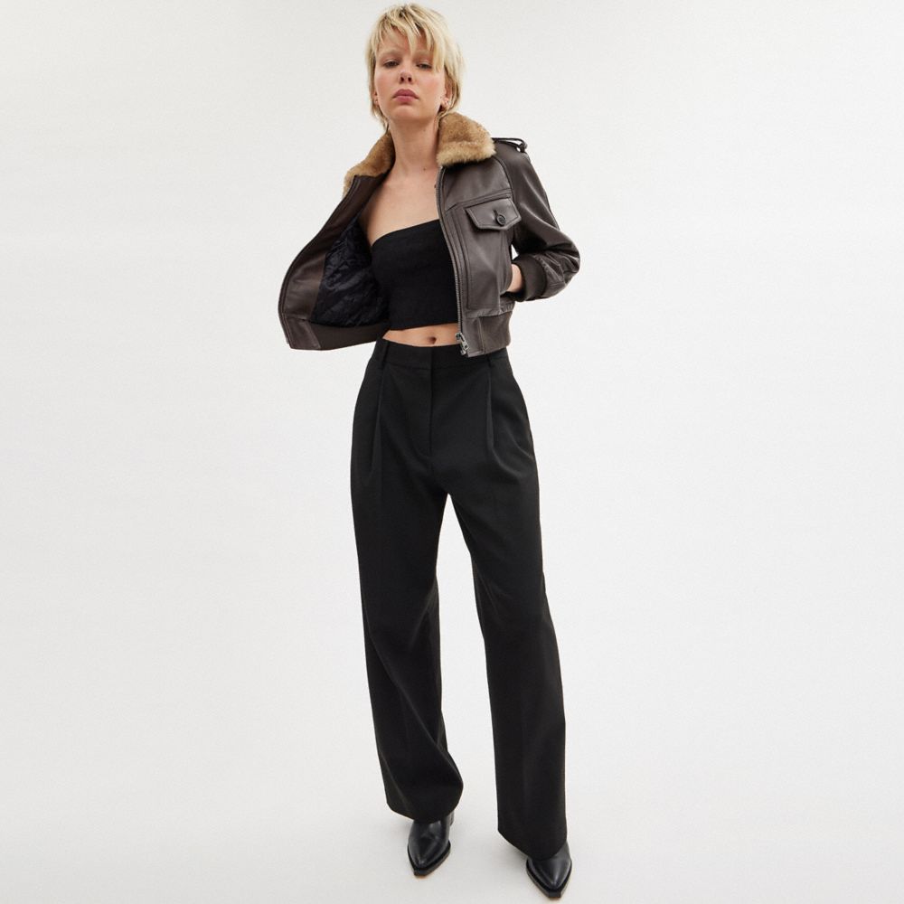 Coach Wide Leg Trousers Black | COH866032