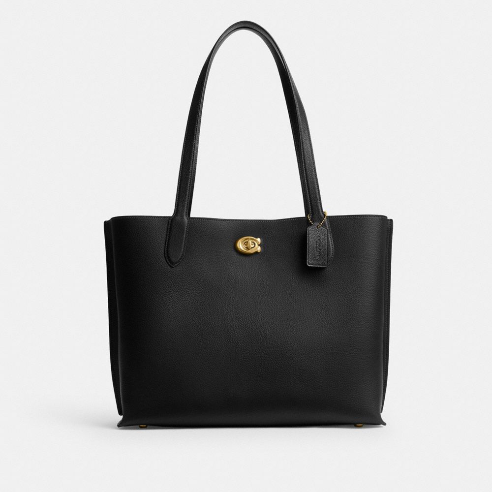 Coach Willow Work Tote 38 Brass/Black | COH865035