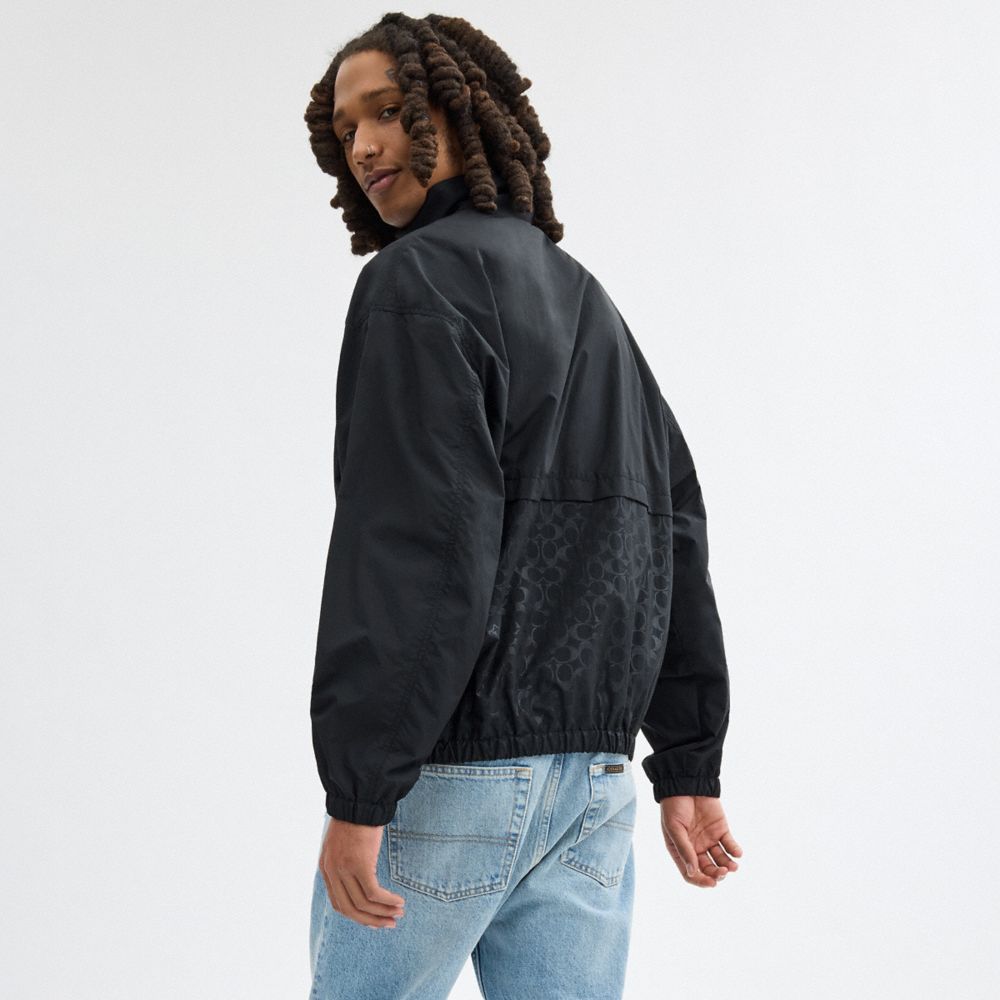Coach Windbreaker In Recycled Polyester Black | COH866856