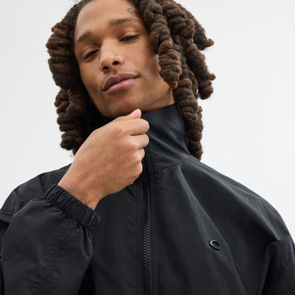 Coach Windbreaker In Recycled Polyester Black | COH866856