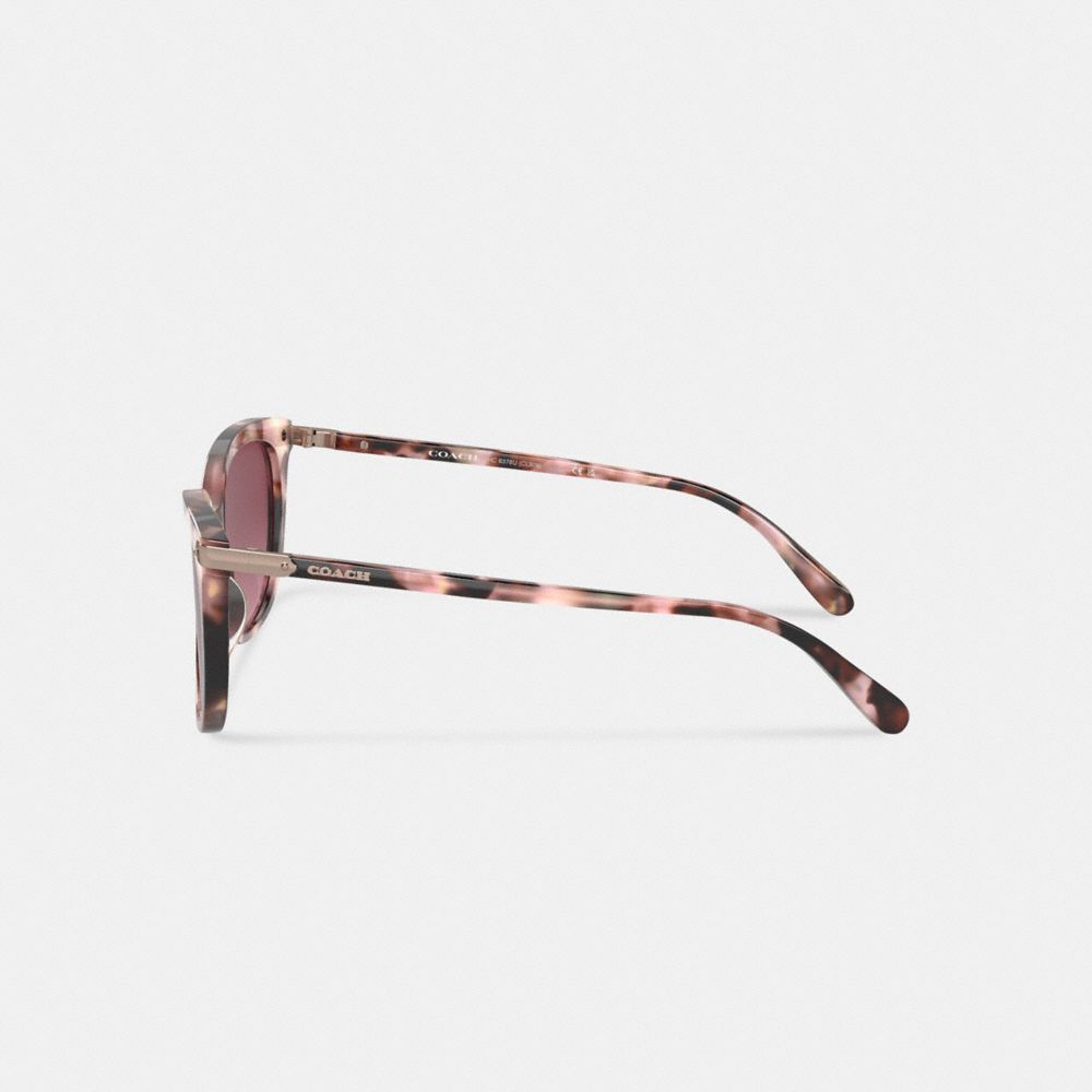 Coach Wrap Around Hangtag Square Sunglasses Pink Tortoise | COH866337