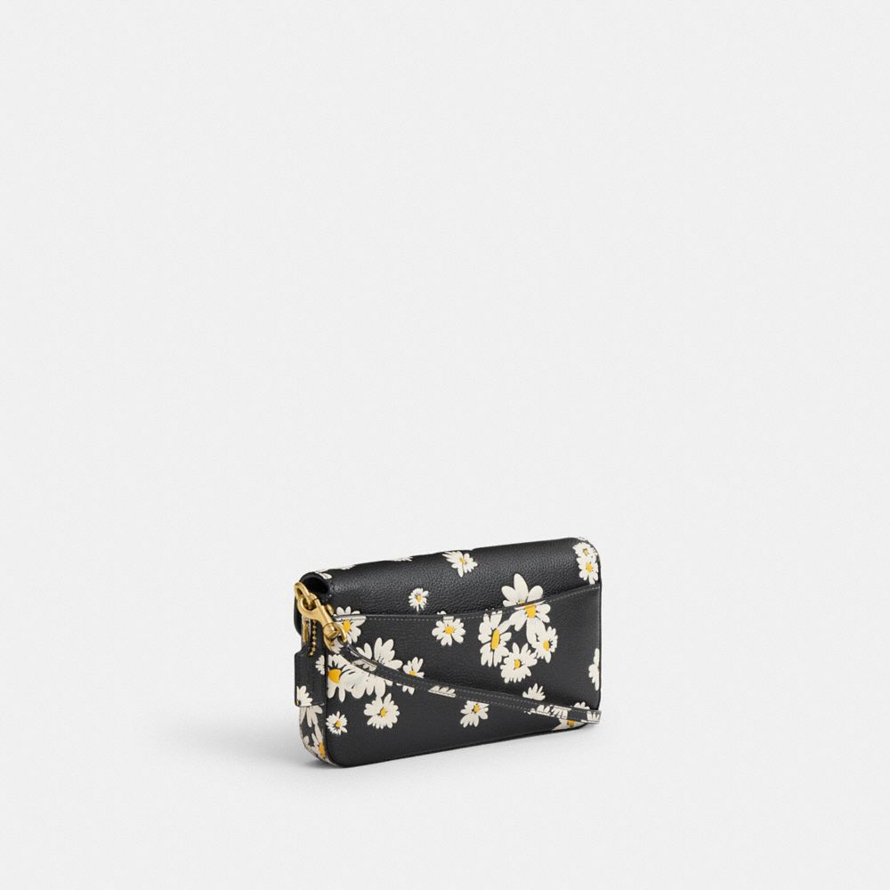 Coach Wyn Crossbody Bag With Floral Print Polished Pebble Leather/Brass/Black Multi | COH865429