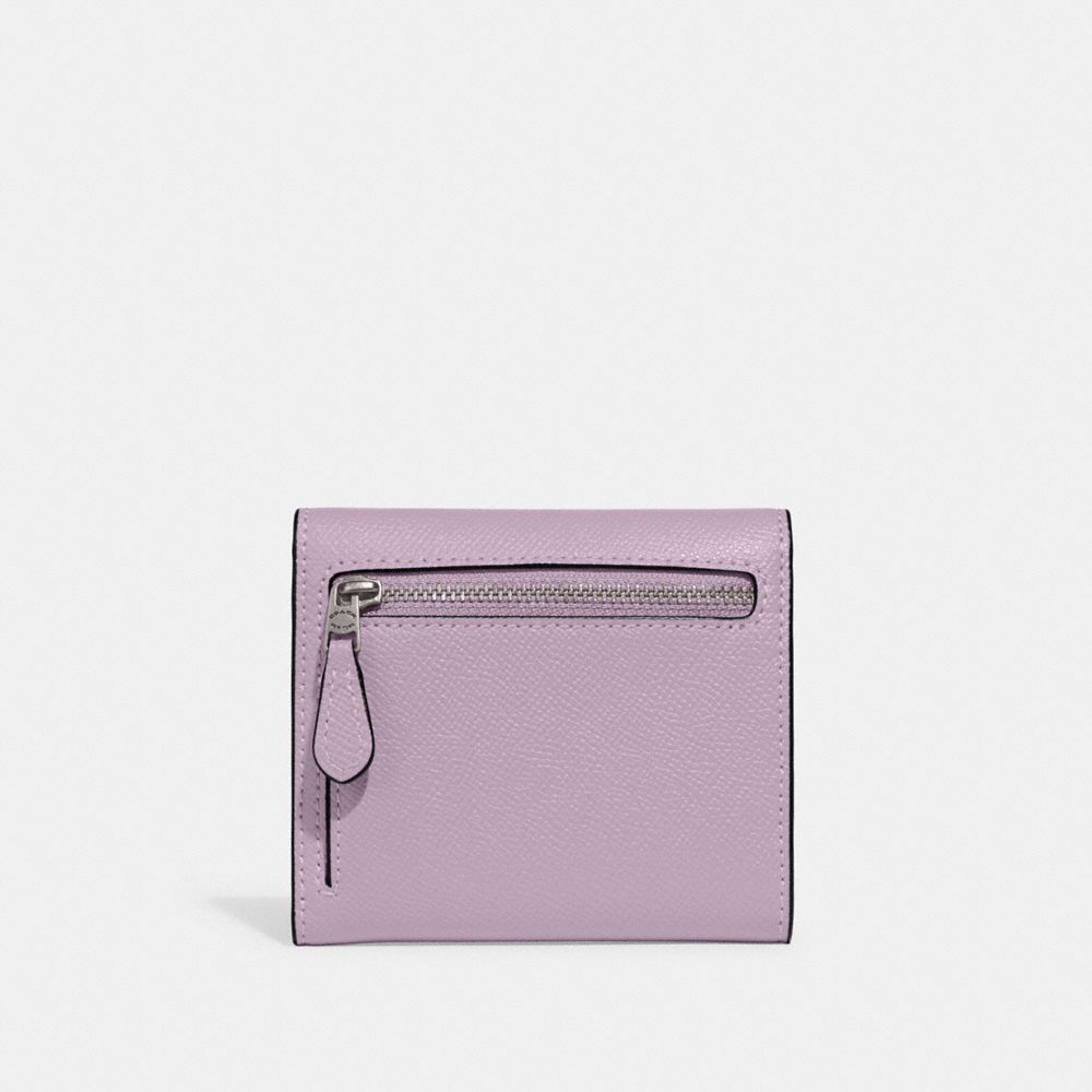Coach Wyn Small Wallet Crossgrain Leather/Silver/Soft Purple | COH865545