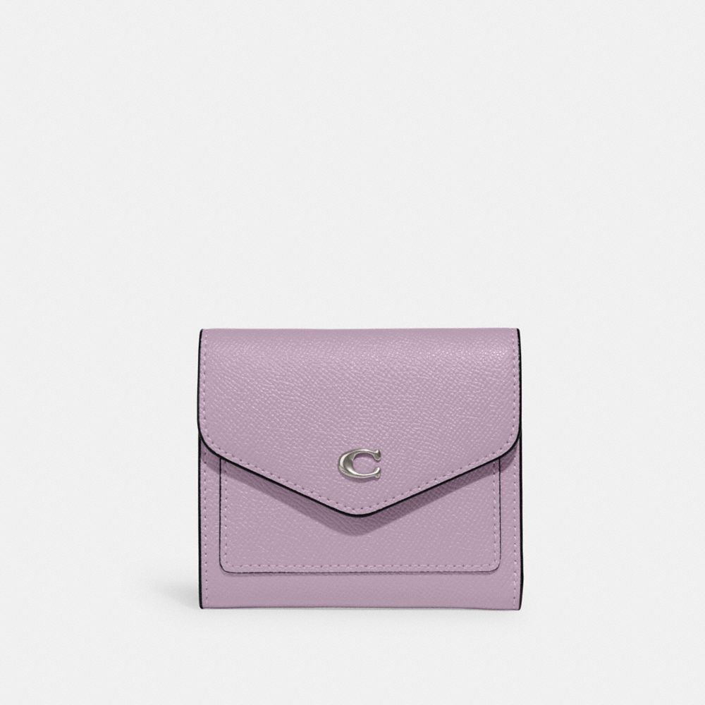 Coach Wyn Small Wallet Crossgrain Leather/Silver/Soft Purple | COH865545