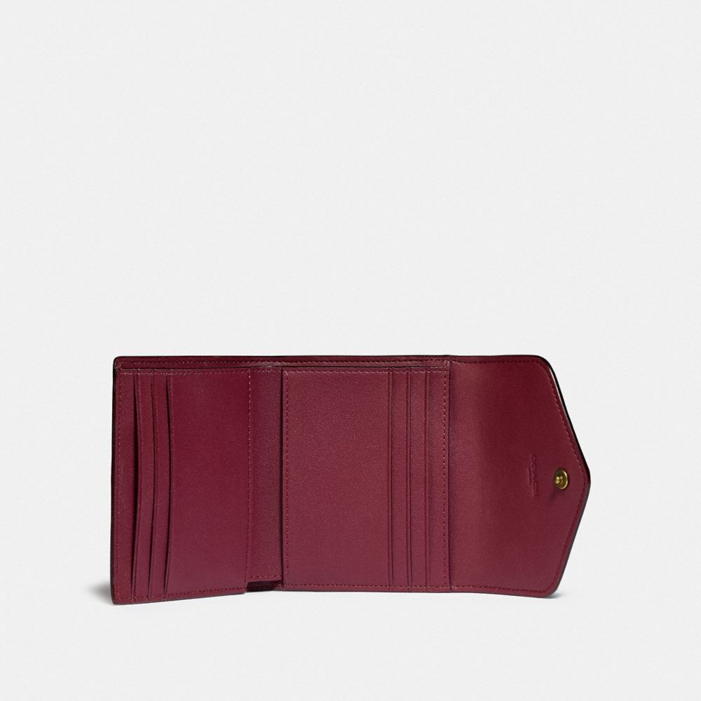 Coach Wyn Small Wallet With Horse And Carriage Print Coated Canvas/Brass/Tan Brown Rust | COH865605